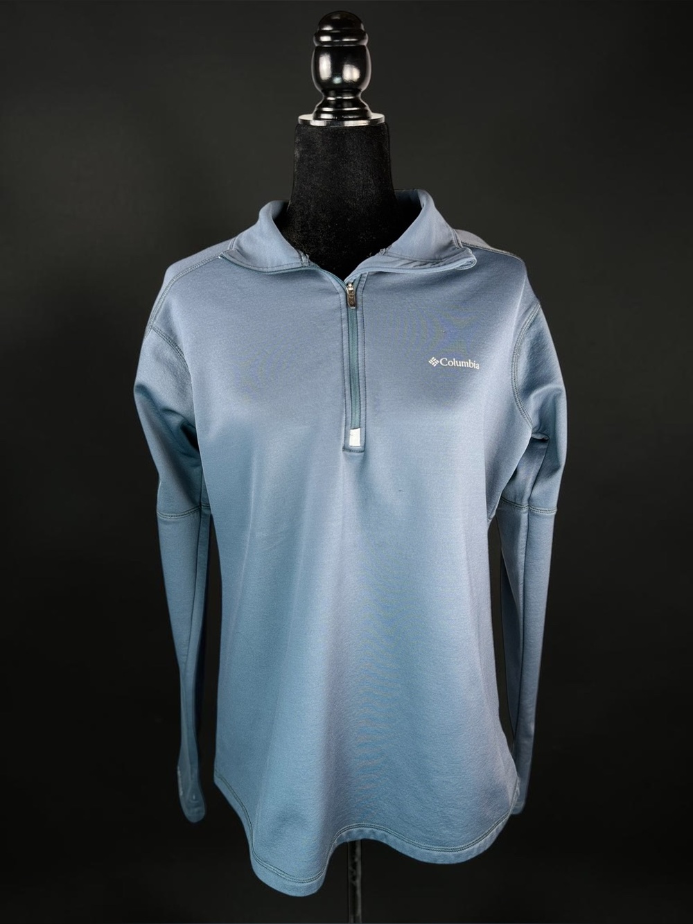 Columbia Womens Warden Lodge Half Zip Blue Omni-Wick Reflective Size Large